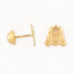 Topos De Oro 18K Oso Sentado Con Broche De Seguridad - Imagen 2