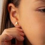 Topos De Oro 18K Oso Sentado Con Broche De Seguridad - Imagen 3