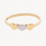 Anillo De Oro 18K Dos Corazones Dos Oros