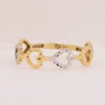 Anillo De Oro 18K Corazones Diamantados - Imagen 3