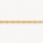 Cadena Oro 18K Tejido Escalera Bordes Diamantados - Image 3