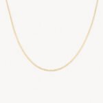 Cadena De Oro 18K Escalera Plana