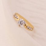 Anillo Oro 18K Con Piedra Blanca - Image 4