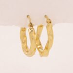 Candongas De Oro 18K Melcocha - Imagen 2