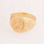 Anillo De Oro 18K Herradura Caballo Octagonal - Imagen 2