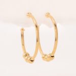 Candongas De Oro 18k Tres Esferas - Imagen 2