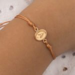 Herraje De Oro 18K Para Pulsera Tejida Letra "A" - Imagen 2