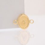 Herraje De Oro 18K Para Pulsera Tejida Letra "A" - Imagen 3