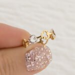 Anillo De Oro 18k Corazones Diamantados Dos Oros - Imagen 4